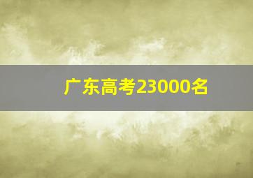 广东高考23000名