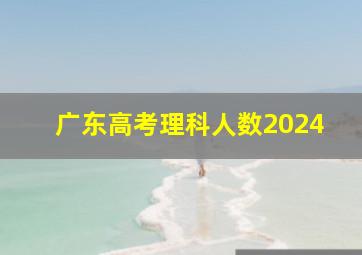 广东高考理科人数2024