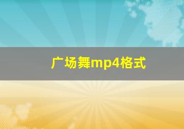 广场舞mp4格式