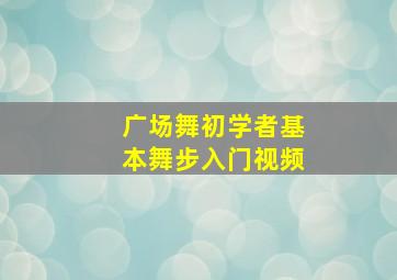 广场舞初学者基本舞步入门视频