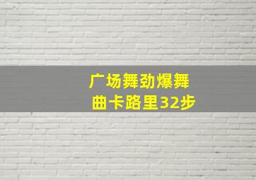 广场舞劲爆舞曲卡路里32步