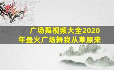 广场舞视频大全2020年最火广场舞我从草原来