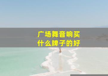 广场舞音响买什么牌子的好