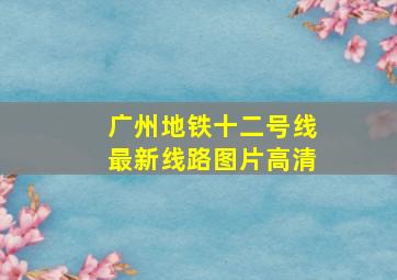 广州地铁十二号线最新线路图片高清