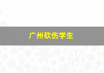 广州砍伤学生