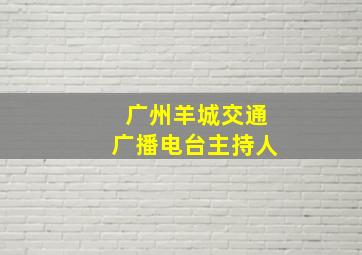 广州羊城交通广播电台主持人