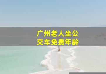 广州老人坐公交车免费年龄