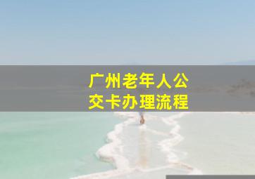 广州老年人公交卡办理流程