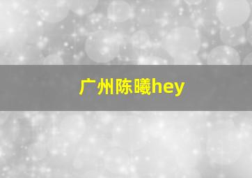 广州陈曦hey