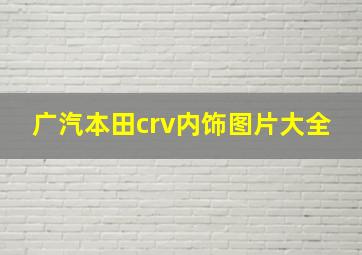 广汽本田crv内饰图片大全