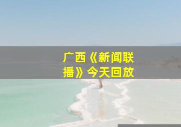 广西《新闻联播》今天回放