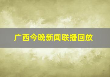 广西今晚新闻联播回放