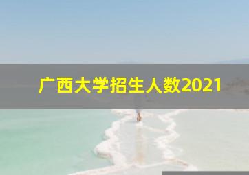 广西大学招生人数2021