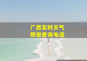 广西实时天气预报查询电话