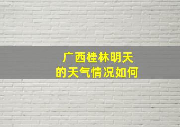 广西桂林明天的天气情况如何