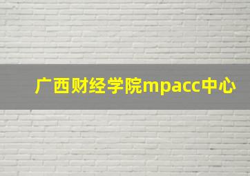 广西财经学院mpacc中心