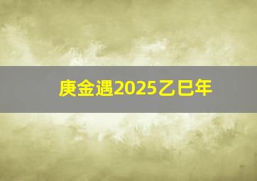 庚金遇2025乙巳年