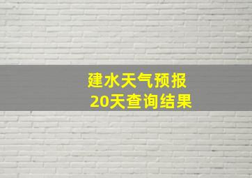 建水天气预报20天查询结果