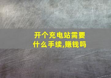 开个充电站需要什么手续,赚钱吗