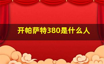 开帕萨特380是什么人