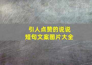 引人点赞的说说短句文案图片大全