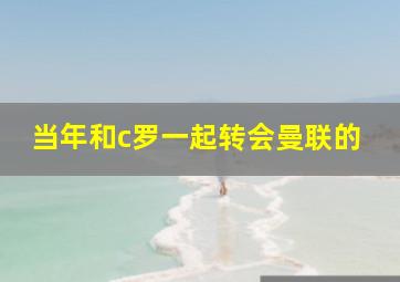 当年和c罗一起转会曼联的