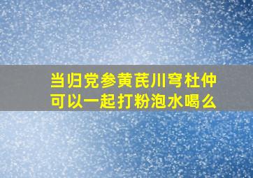 当归党参黄芪川穹杜仲可以一起打粉泡水喝么