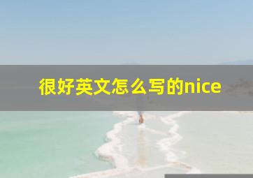 很好英文怎么写的nice