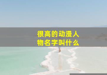 很高的动漫人物名字叫什么