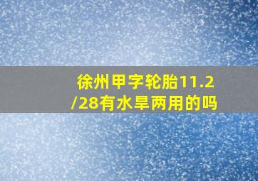 徐州甲字轮胎11.2/28有水旱两用的吗