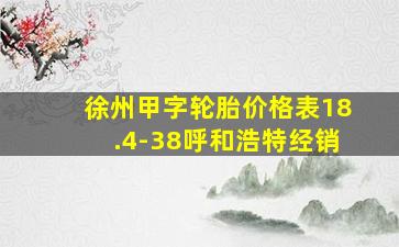 徐州甲字轮胎价格表18.4-38呼和浩特经销