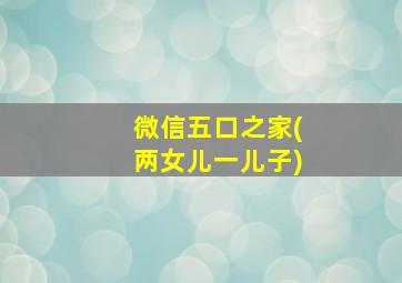 微信五口之家(两女儿一儿子)