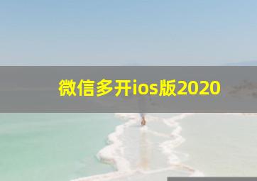 微信多开ios版2020