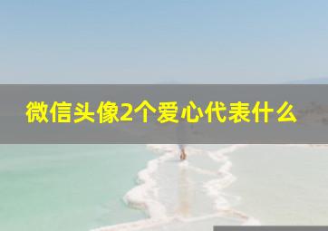 微信头像2个爱心代表什么