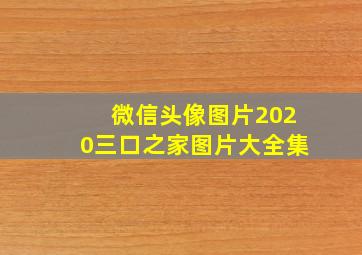 微信头像图片2020三口之家图片大全集