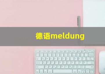 德语meldung