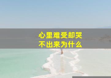 心里难受却哭不出来为什么