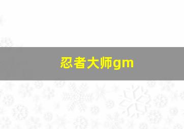 忍者大师gm