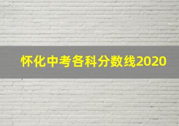 怀化中考各科分数线2020