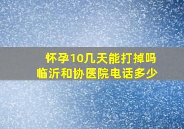 怀孕10几天能打掉吗临沂和协医院电话多少