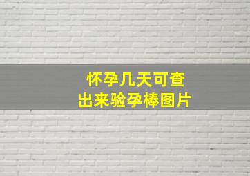 怀孕几天可查出来验孕棒图片