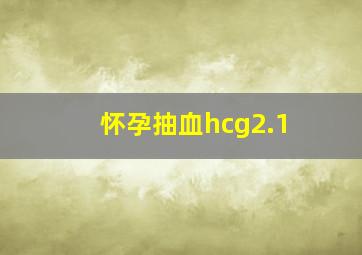 怀孕抽血hcg2.1