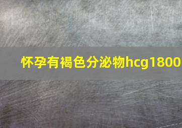 怀孕有褐色分泌物hcg1800