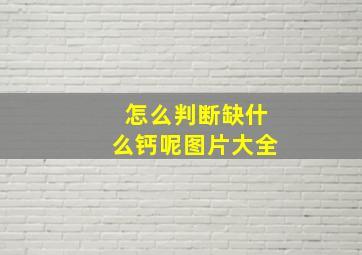 怎么判断缺什么钙呢图片大全