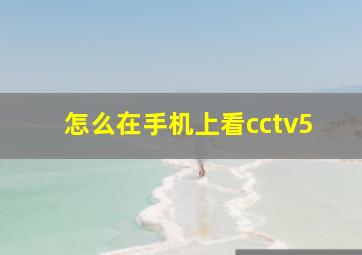 怎么在手机上看cctv5