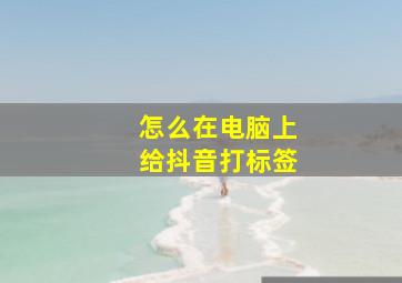 怎么在电脑上给抖音打标签