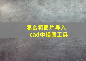 怎么将图片导入cad中描图工具