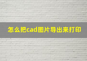 怎么把cad图片导出来打印