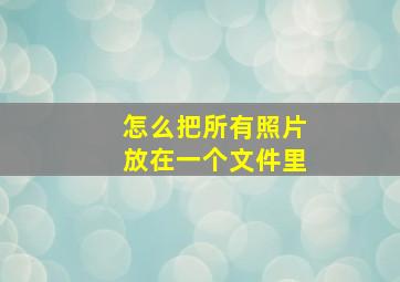 怎么把所有照片放在一个文件里