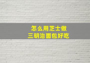 怎么用芝士做三明治面包好吃